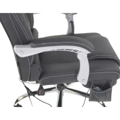 CLP Bureaustoel Pacific chroom Frame - Echt leer - zwart