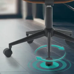 CLP Bureaustoel Plover zwart Frame - Hout - walnoot/zwart