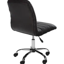 CLP Bureaustoel Redding chroom Frame - Kunstleer - bruin