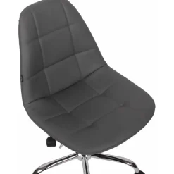 CLP Bureaustoel Reims chroom Frame - Kunstleer - grijs