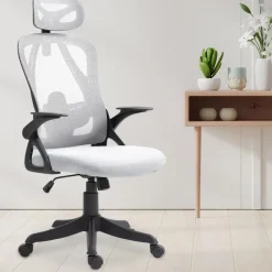 CLP Bureaustoel Taos zwart Frame - Stof - grijs