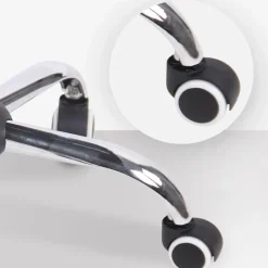 CLP Bureaustoel Terni chroom Frame - Stof - zwart