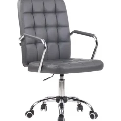 CLP Bureaustoel Terni chroom Frame - Kunstleer - grijs