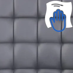 CLP Bureaustoel Terni chroom Frame - Kunstleer - grijs