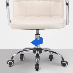 CLP Bureaustoel Terni chroom Frame - Stof - creme