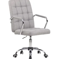 CLP Bureaustoel Terni chroom Frame - Stof - grijs