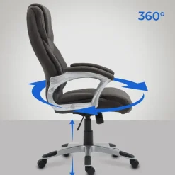 CLP Bureaustoel Texas V2 grijs Frame - Stof - donkergrijs