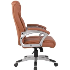 CLP Bureaustoel Texas V2 grijs Frame - Kunstleer - licht bruin