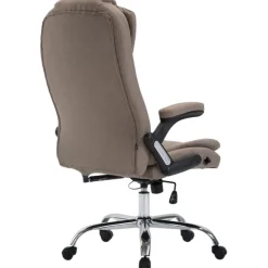 CLP Bureaustoel Thor chroom Frame - Stof - taupe