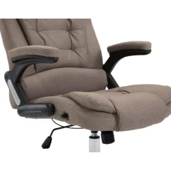 CLP Bureaustoel Thor chroom Frame - Stof - taupe