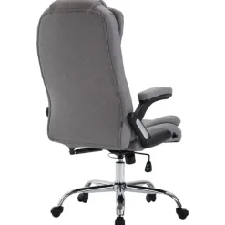 CLP Bureaustoel Thor chroom Frame - Stof - grijs