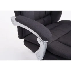 CLP Bureaustoel XL Troy chroom Frame - Stof - zwart