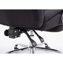 CLP Bureaustoel XL Troy chroom Frame - Stof - zwart