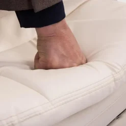 CLP Bureaustoel XL Troy chroom Frame - Kunstleer - creme