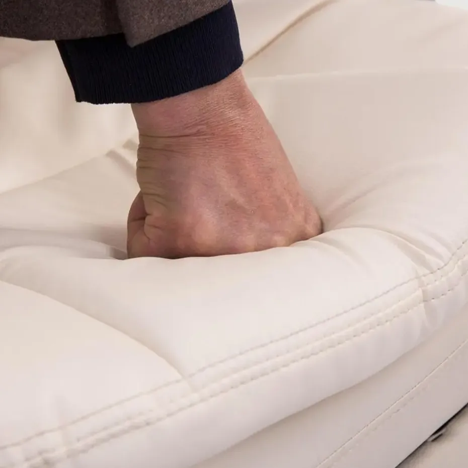 CLP Bureaustoel XL Troy chroom Frame - Kunstleer - creme