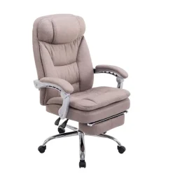 CLP Bureaustoel XL Troy chroom Frame - Stof - taupe