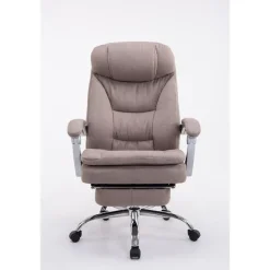 CLP Bureaustoel XL Troy chroom Frame - Stof - taupe