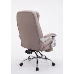 CLP Bureaustoel XL Troy chroom Frame - Stof - taupe