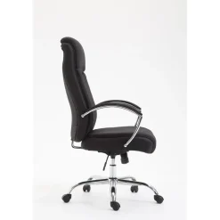 CLP Bureaustoel XL Vaud chroom Frame - Stof - zwart