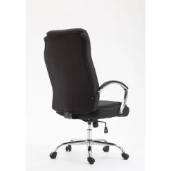 CLP Bureaustoel XL Vaud chroom Frame - Stof - zwart