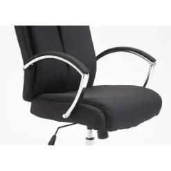 CLP Bureaustoel XL Vaud chroom Frame - Stof - zwart