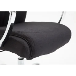 CLP Bureaustoel XL Vaud chroom Frame - Stof - zwart