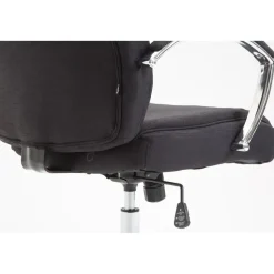 CLP Bureaustoel XL Vaud chroom Frame - Stof - zwart