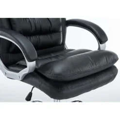 CLP Bureaustoel XXL Vancouver chroom Frame - Kunstleer - zwart