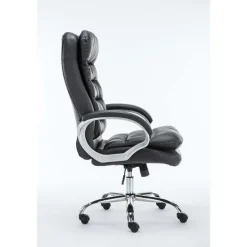 CLP Bureaustoel XXL Vancouver chroom Frame - Kunstleer - zwart