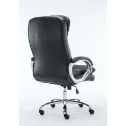 CLP Bureaustoel XXL Vancouver chroom Frame - Kunstleer - zwart