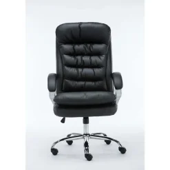 CLP Bureaustoel XXL Vancouver chroom Frame - Kunstleer - zwart