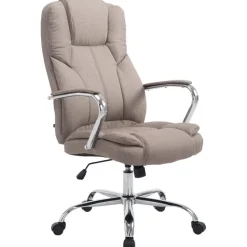 CLP Bureaustoel XXL Xanthos chroom Frame - Stof - taupe