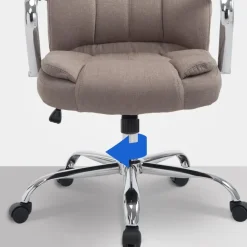 CLP Bureaustoel XXL Xanthos chroom Frame - Stof - taupe