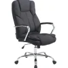 CLP Bureaustoel XXL Xanthos chroom Frame - Stof - zwart