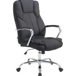 CLP Bureaustoel XXL Xanthos chroom Frame - Stof - zwart