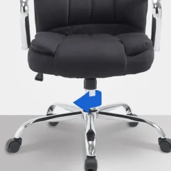 CLP Bureaustoel XXL Xanthos chroom Frame - Stof - zwart