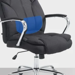 CLP Bureaustoel XXL Xanthos chroom Frame - Stof - zwart