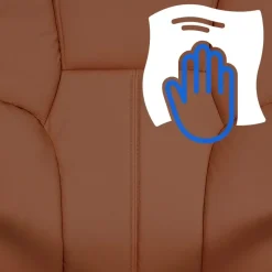 CLP Bureaustoel XXL Xanthos chroom Frame - Kunstleer - licht bruin