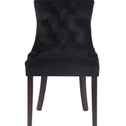 CLP Eetkamerstoel Aberdeen antiek Frame - Fluweel - zwart