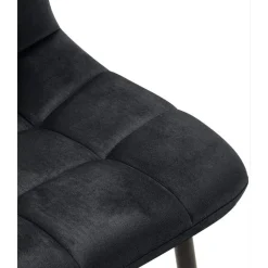 CLP Eetkamerstoel Antibes zwart Frame - Fluweel - zwart