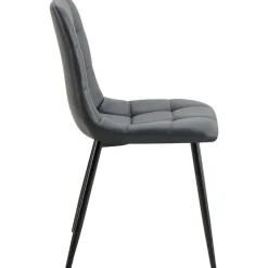 CLP Eetkamerstoel Antibes zwart Frame - Kunstleer - zwart