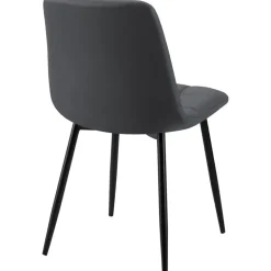 CLP Eetkamerstoel Antibes zwart Frame - Kunstleer - zwart