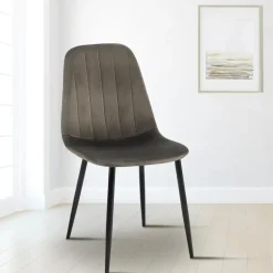 CLP Eetkamerstoel Baxter zwart Frame - Metaal - antraciet