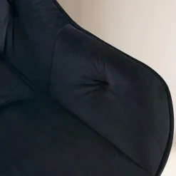 CLP Eetkamerstoel Cassis zwart Frame - Fluweel - zwart