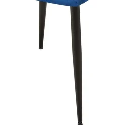 CLP Eetkamerstoel Emia zwart Frame - Fluweel - blauw