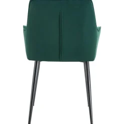 CLP Eetkamerstoel Ferndale zwart Frame - Kunststof - donkergroen