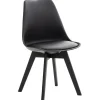 CLP Eetkamerstoel Linares natura Frame - Kunststof - zwart/zwart