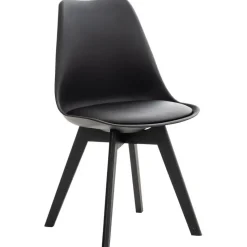 CLP Eetkamerstoel Linares natura Frame - Kunststof - zwart/zwart