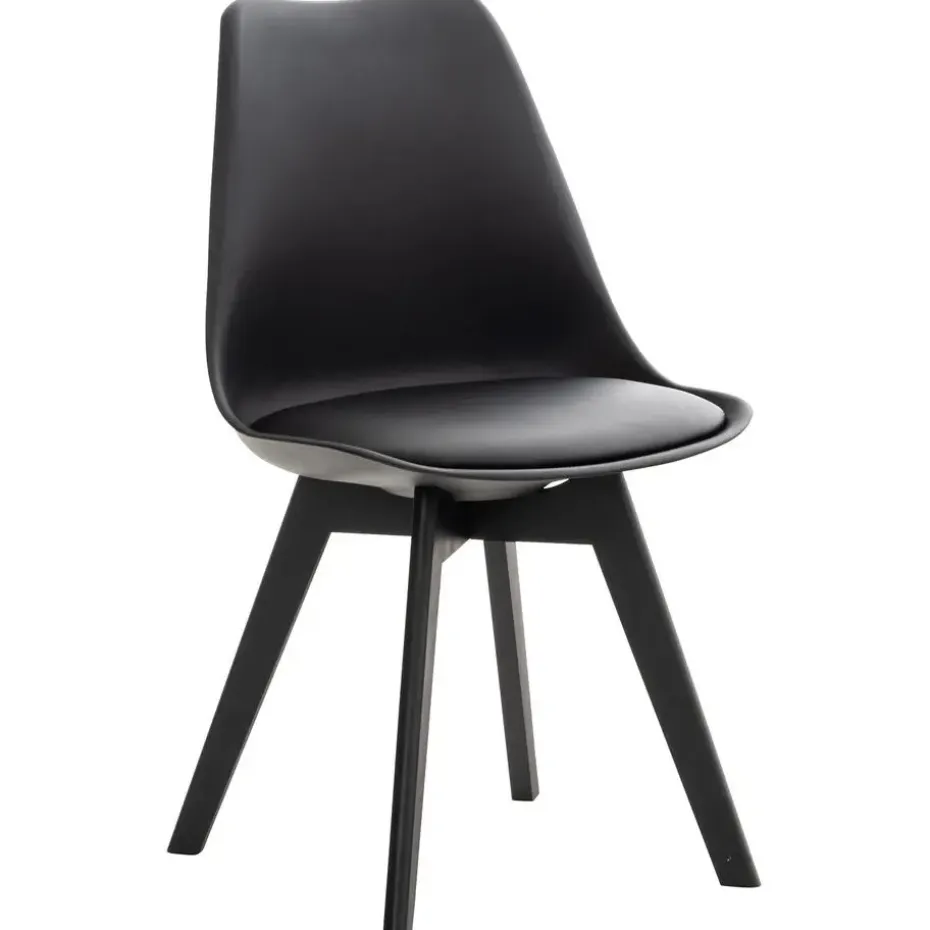 CLP Eetkamerstoel Linares natura Frame - Kunststof - zwart/zwart