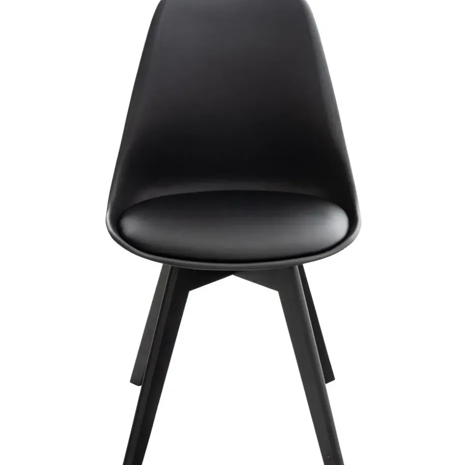 CLP Eetkamerstoel Linares natura Frame - Kunststof - zwart/zwart